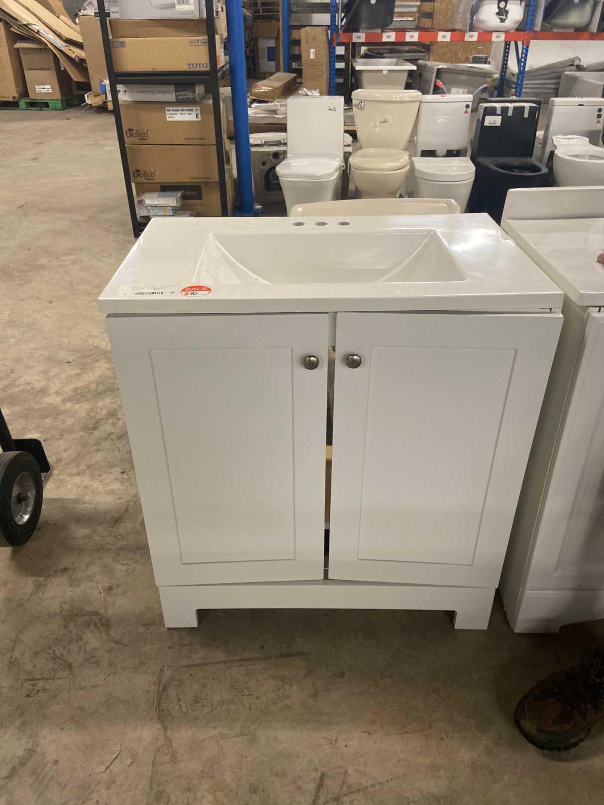 31 x 35 Freestanding  White Vanity with Top