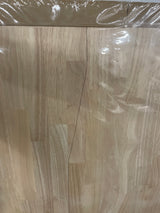 4 ft. L x 25 in. D Unfinished Hevea Solid Wood Butcher Block Countertop With Square Edge