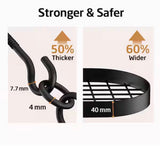 Matte Black Ceiling Oval Pot Rack for Kitchen with 20 S Hooks