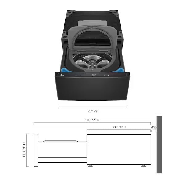 LG 27" SideKick Pedestal Washer
