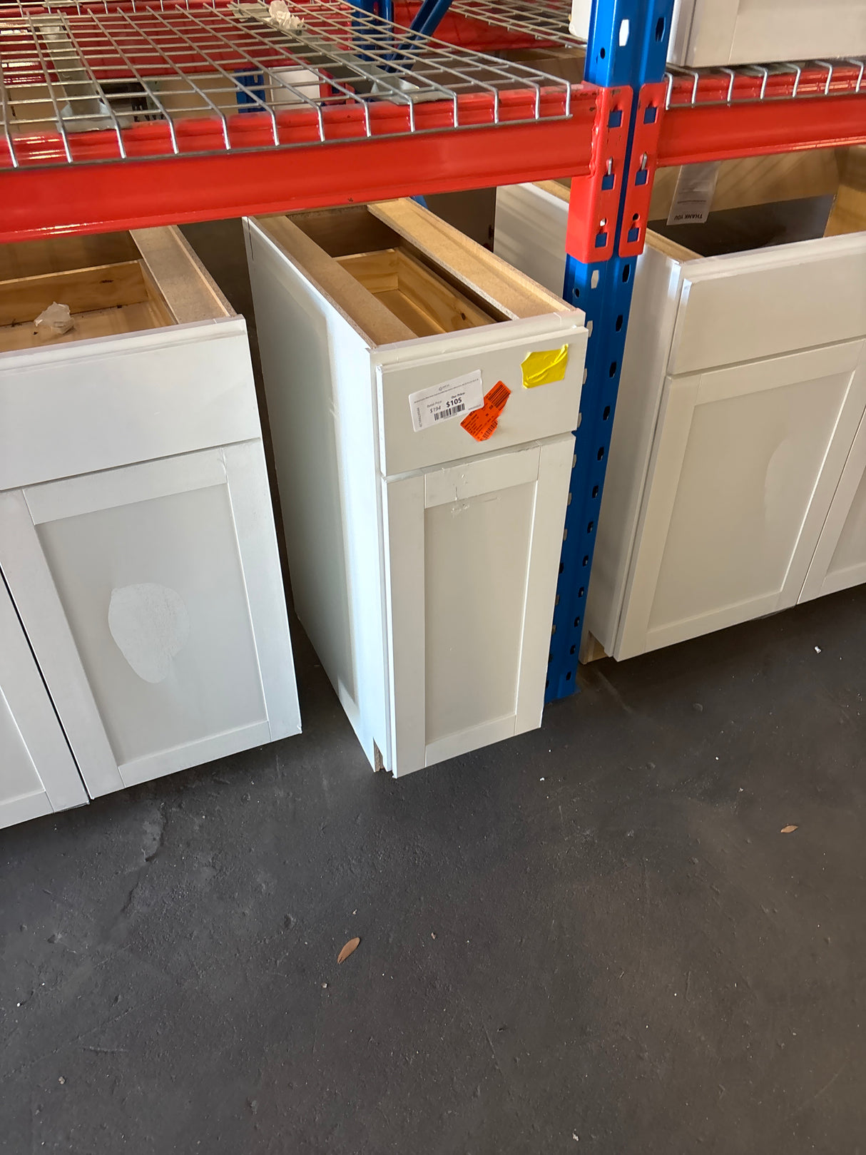 Westfield Feather White Shaker Stock Assembled Base Kitchen Cabinet (12 in. W x 23.75 in. D x 35 in. H)