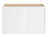 Leyton 36 in. W x 24 in. D x 24 in. H Ready to Assemble Plywood Shaker Wall Bridge Kitchen Cabinet in Alpine White