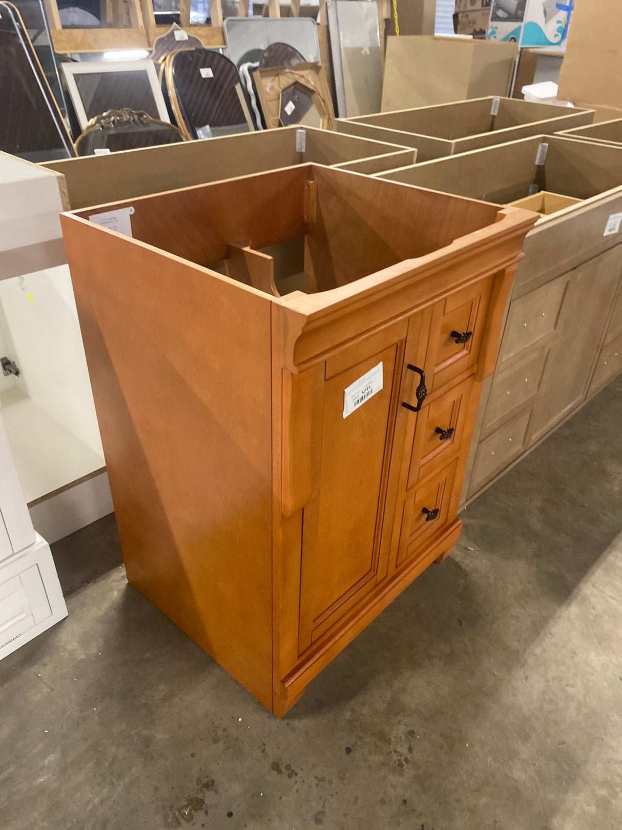 Naples 24 in. W x 21.63 in. D x 34 in. H Bath Vanity Cabinet without Top in Warm Cinnamon