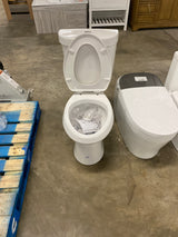 2-piece 1.1 GPF/1.6 GPF High Efficiency Dual Flush Complete Elongated Toilet in White, Seat Included