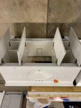 Oakley 49 in. Single Sink Pearl Gray Bath Vanity with White Cultured Marble Top (Assembled)