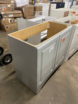 37 in. Single Sink Pearl Gray Bath Vanity without Top (Assembled)