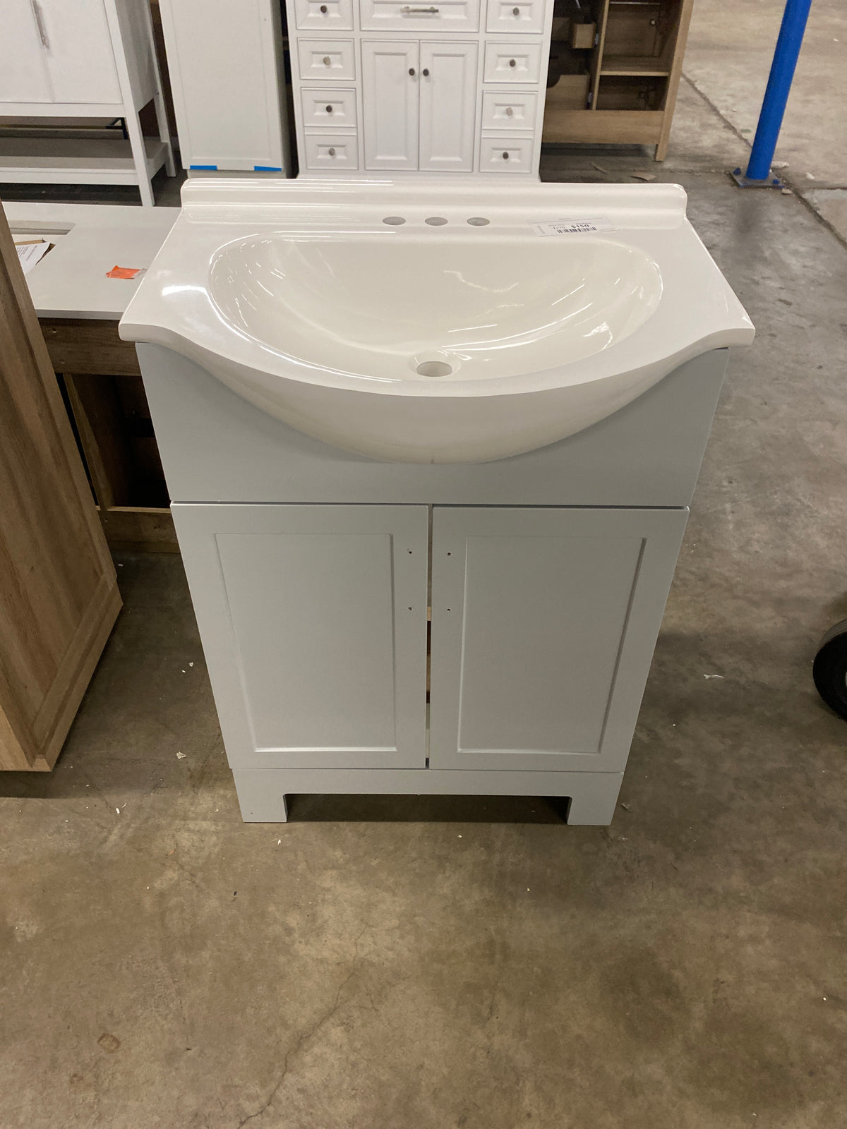Weldon 25 in. Single Sink Pearl Gray Freestanding Bath Vanity with White Cultured Marble Top (Assembled) (Copy)