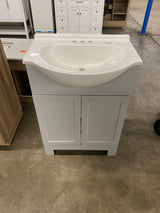 Weldon 25 in. Single Sink Pearl Gray Freestanding Bath Vanity with White Cultured Marble Top (Assembled) (Copy)