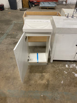 19 in. W x 18 in. D x 34 in. H Single Sink Freestanding Bath Vanity in White with White Cultured Marble Top