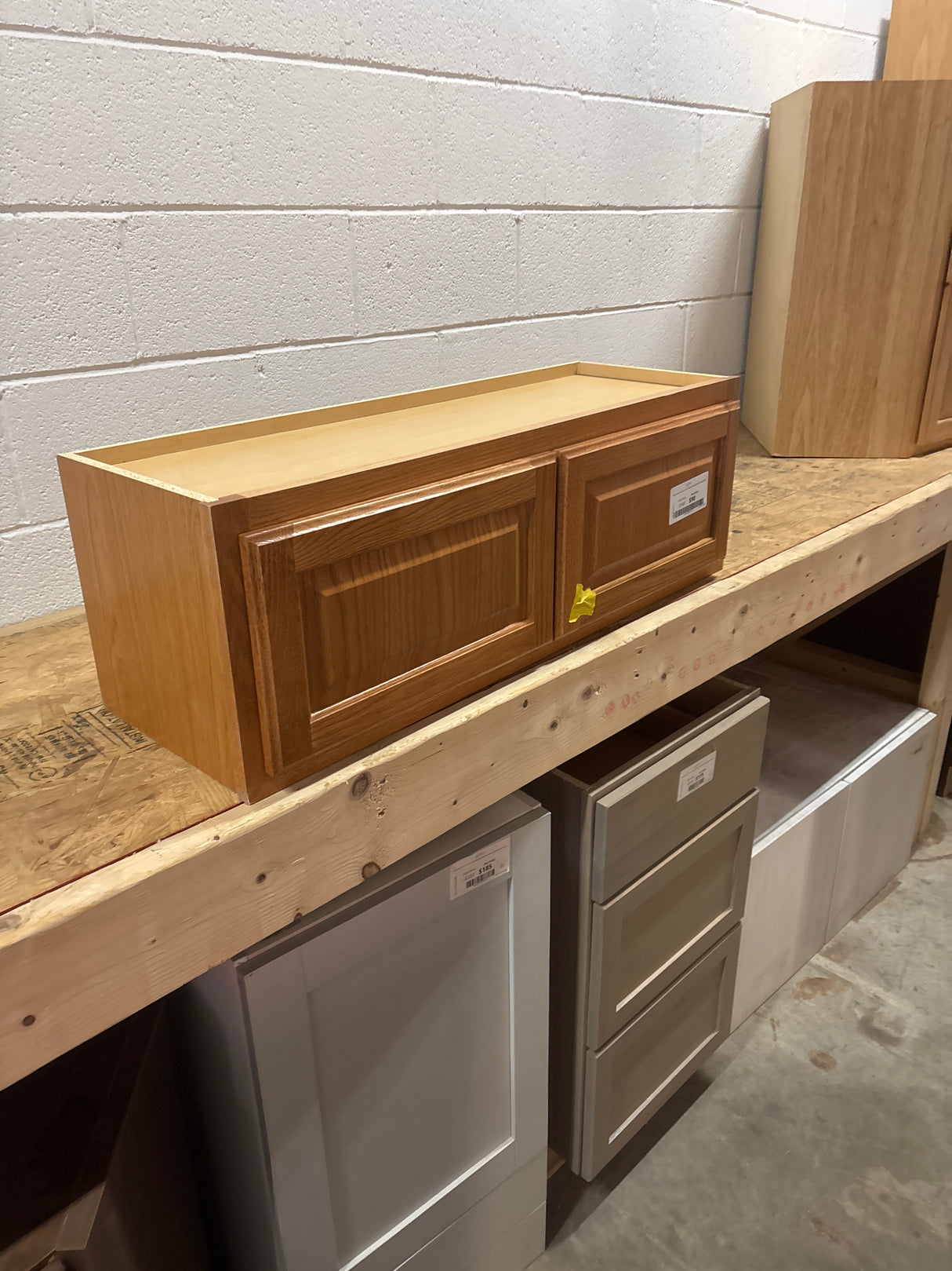 Hampton 36 in. W x 12 in. D x 12 in. H Assembled Wall Bridge Cabinet in Medium Oak