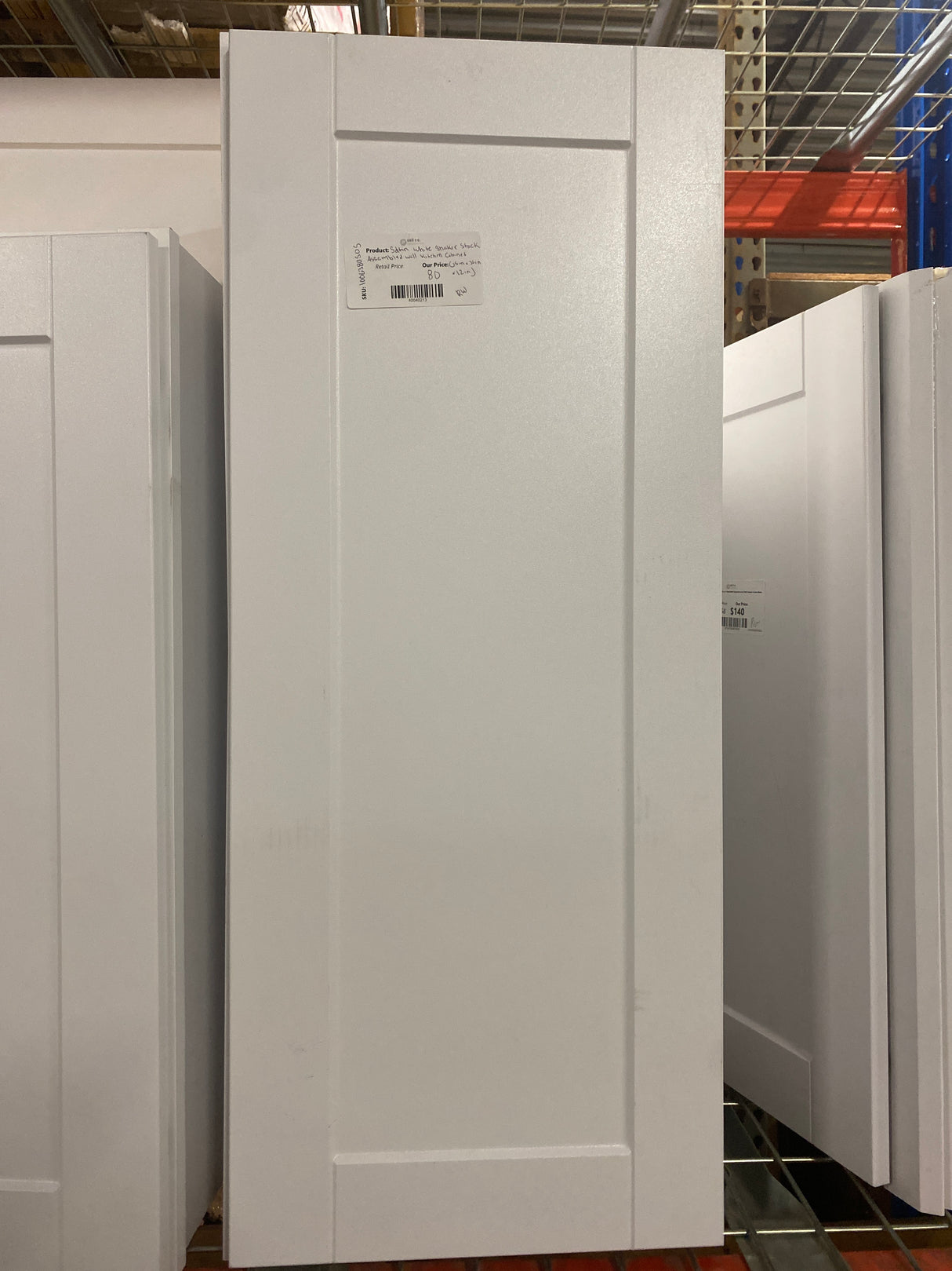 Satin White Shaker Stock Assembled Wall Kitchen Cabinet (15 in. x 36 in. x 12 in.)