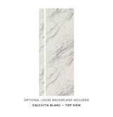 8 ft. L x 25 in. D Engineered Composite Countertop in Calcutta Blanc with Satin Finish