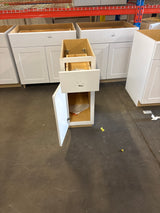 Shaker 12 in. W x 24 in. D x 34.5 in. H Assembled Base Cabinet in Satin White