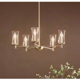 Taresa 5-Light Chandelier with Clear Glass in Champagne Bronze