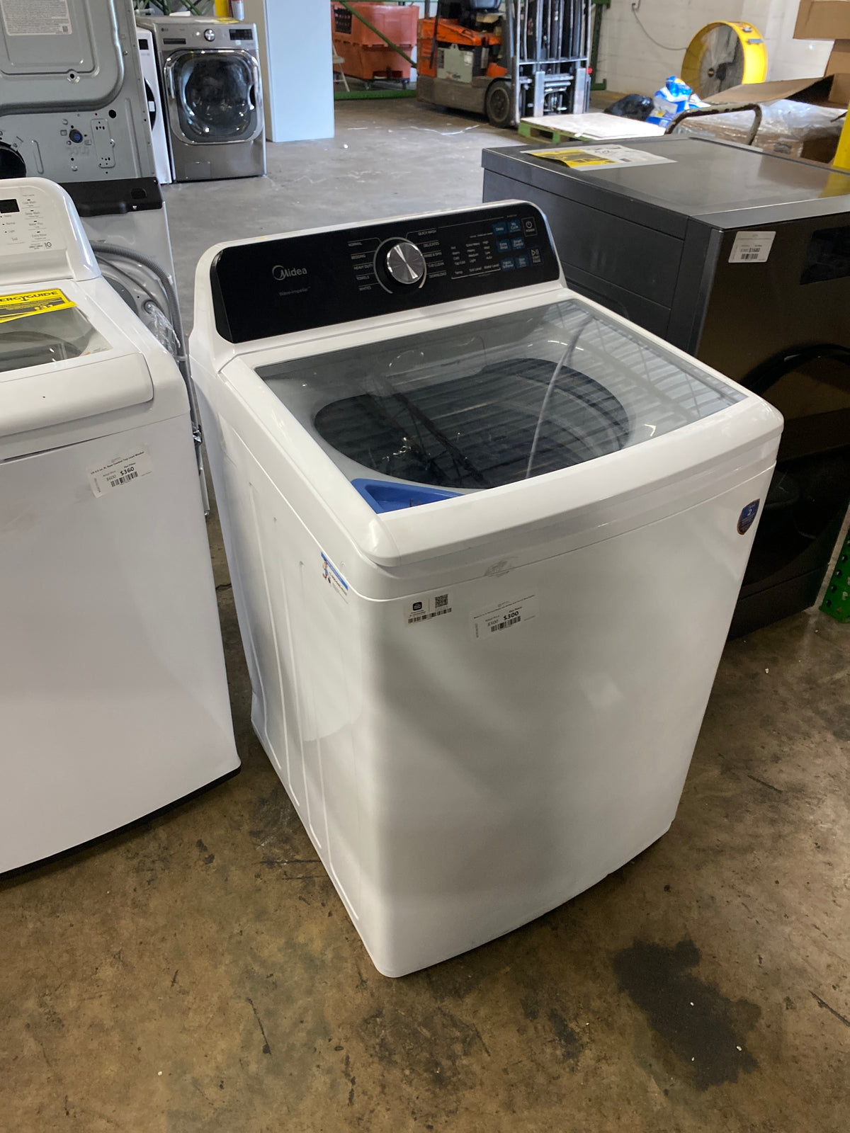 Midea 4.5 cu. ft. Top Load Washer with Stainless Steel Tub and Wave Impeller