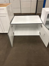 Designer Series Melvern 36 in. W x 24 in. D x 18 in. H Assembled Shaker Deep Wall Bridge Kitchen Cabinet in Storm Gray