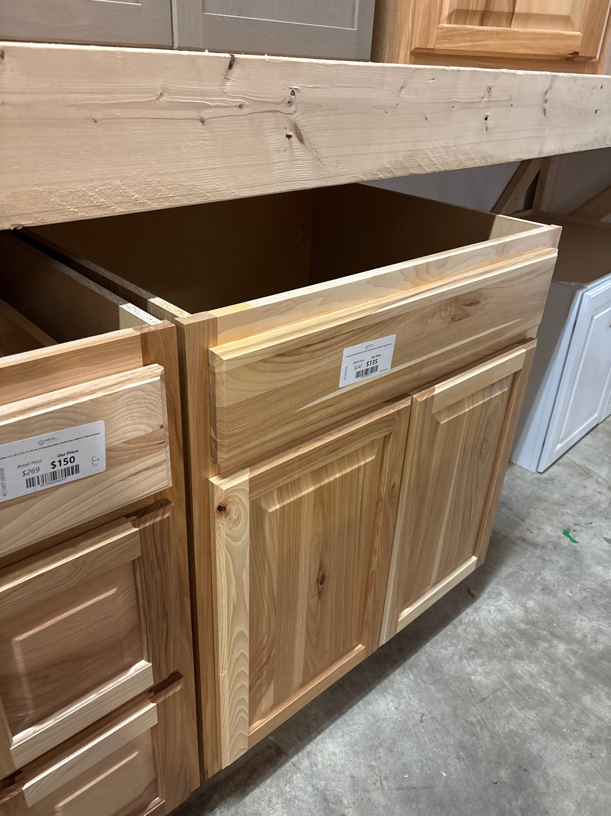 Hampton Assembled 30x34.5x24 in. Sink Base Kitchen Cabinet in Natural Hickory