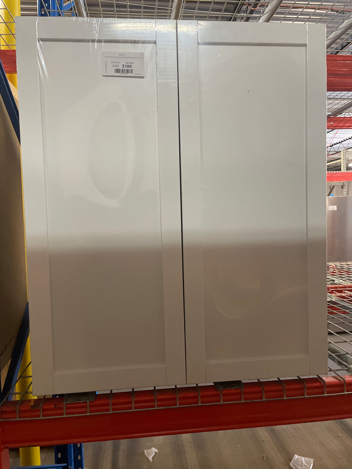 Courtland Polar White Finish Laminate Shaker Stock Assembled Wall Kitchen Cabinet 30 in. x 36 in. x 12 in.
