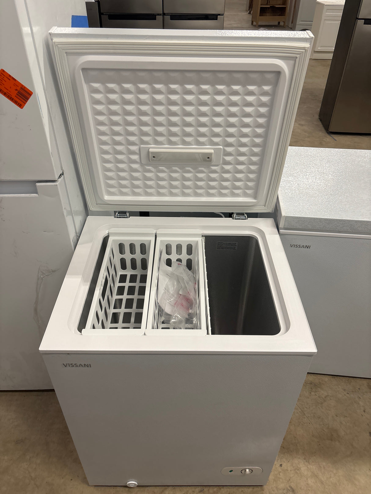 5.0 cu. ft. Manual Defrost Chest Freezer with LED Light in White Garage Ready