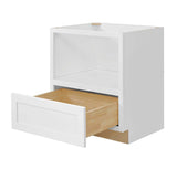 Avondale 30 in. W x 24 in. D x 34.5 in H Ready to Assemble Plywood Shaker Microwave Base Kitchen Cabinet in Alpine White