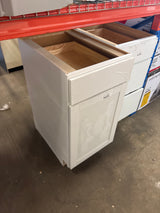 Westfield Feather White Shaker Stock Assembled Base Kitchen Cabinet (18 in. W x 23.75 in. D x 35 in. H)