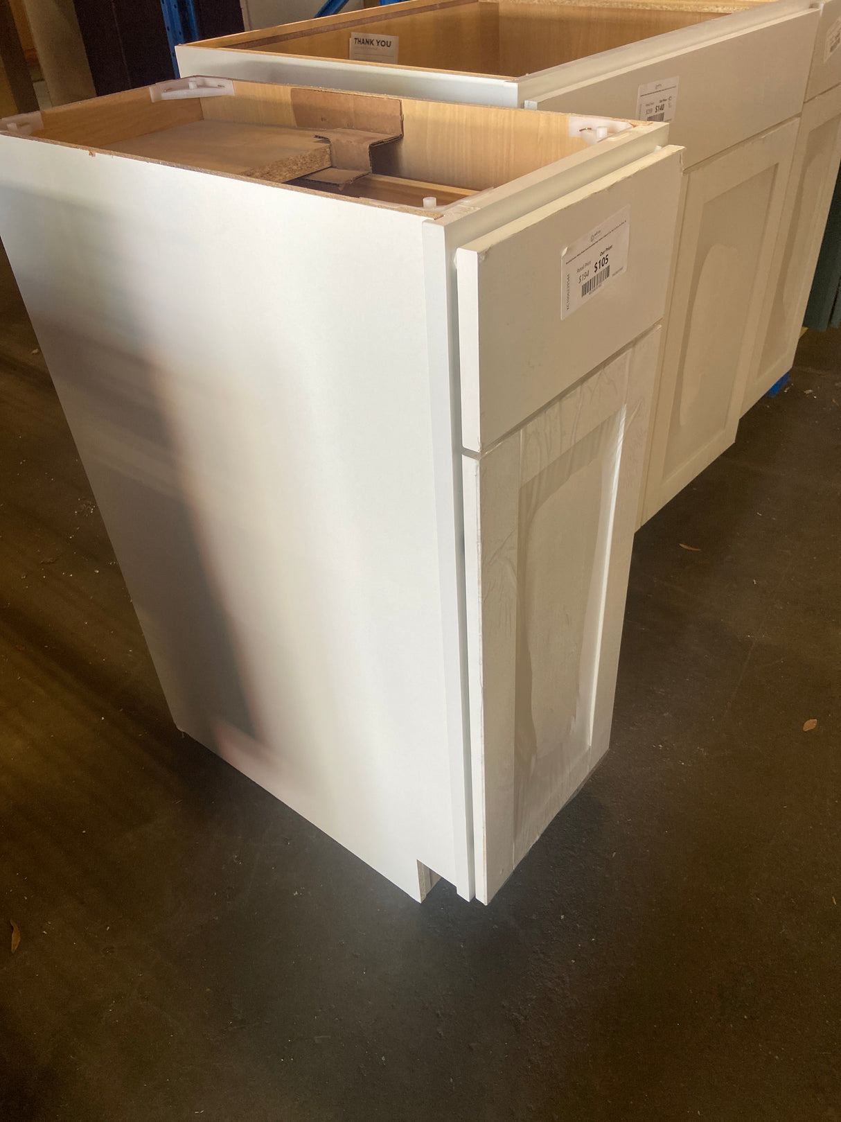 Westfield Feather White Shaker Stock Assembled Base Kitchen Cabinet (12 in. W x 23.75 in. D x 35 in. H)