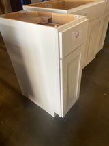 Westfield Feather White Shaker Stock Assembled Base Kitchen Cabinet (12 in. W x 23.75 in. D x 35 in. H)