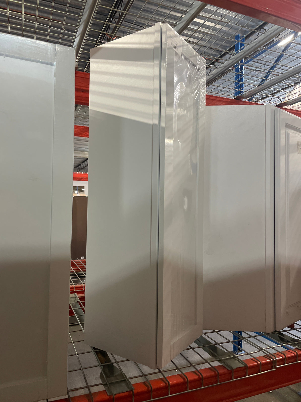 Courtland Polar White Finish Laminate Shaker Stock Assembled Wall Kitchen Cabinet 12 in. x 42 in. x 12 in.