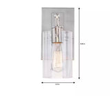 Regan 4.5 in. 1-Light Brushed Nickel Wall Bath Light with Clear Glass Shade