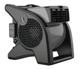 11.2 in. 3 Speeds Blower Fan in Gray with Carry Handle, Circuit Breaker, Power Outlets, High Velocity Utility Pivoting