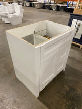 Ridge 30 in. W x 22 in. D x 34 in. H Bath Vanity Cabinet without Top in White