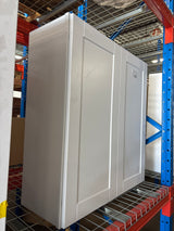 Shaker 33 in. W x 12 in. D x 36 in. H Assembled Wall Cabinet in Satin White