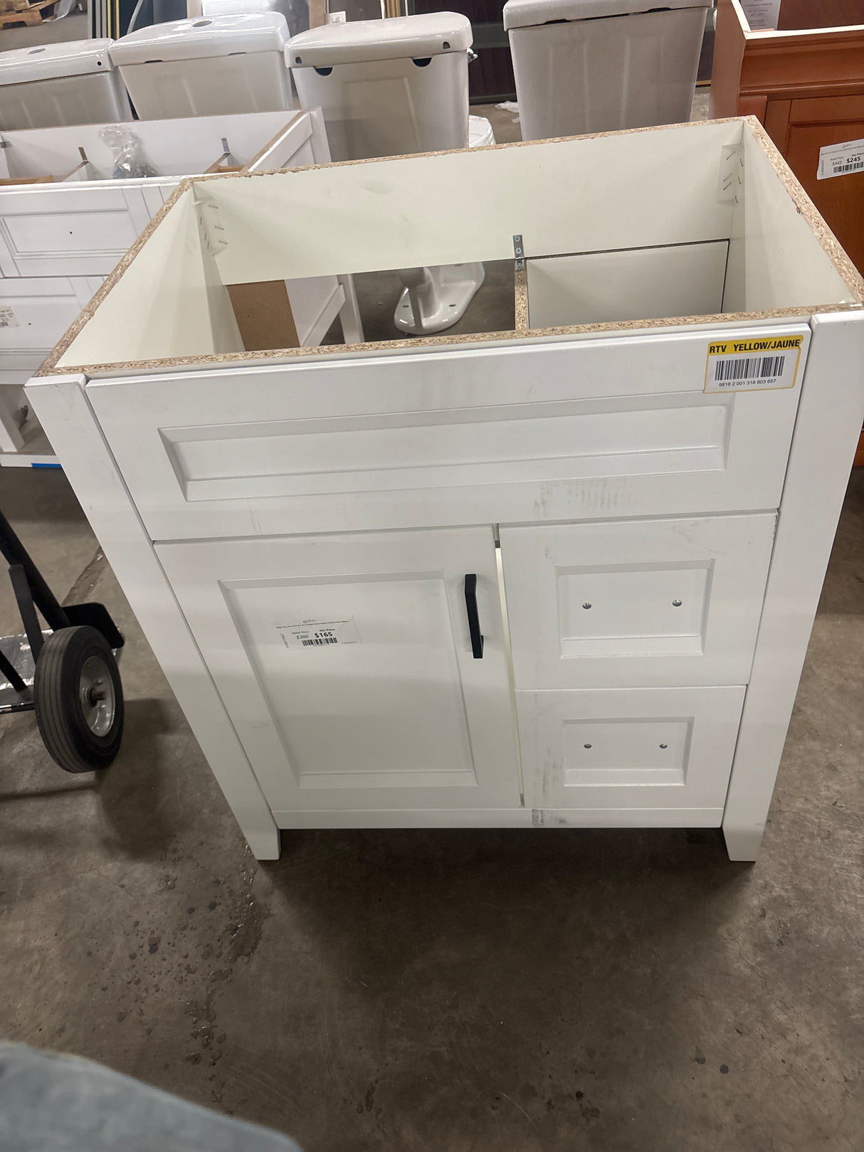 Ridge 30 in. W x 22 in. D x 34 in. H Bath Vanity Cabinet without Top in White