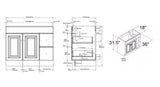Wyndham 36 in. W x 18 in. D Unassembled Bath Vanity Cabinet Only in White Semi-Gloss