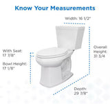 Avalanche Select 12 in. Rough-in 2-Piece 1.28 GPF Single Flush Elongated Chair Height Toilet in White Seat Included