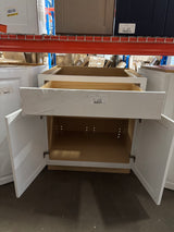 Westfield Feather White Shaker Stock Assembled Base Kitchen Cabinet (30 in. W x 23.75 in. D x 35 in. H)