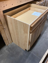 Hampton 36 in. W x 24 in. D x 34.5 in. H Assembled Base Kitchen Cabinet in Natural Hickory with Drawer Glides