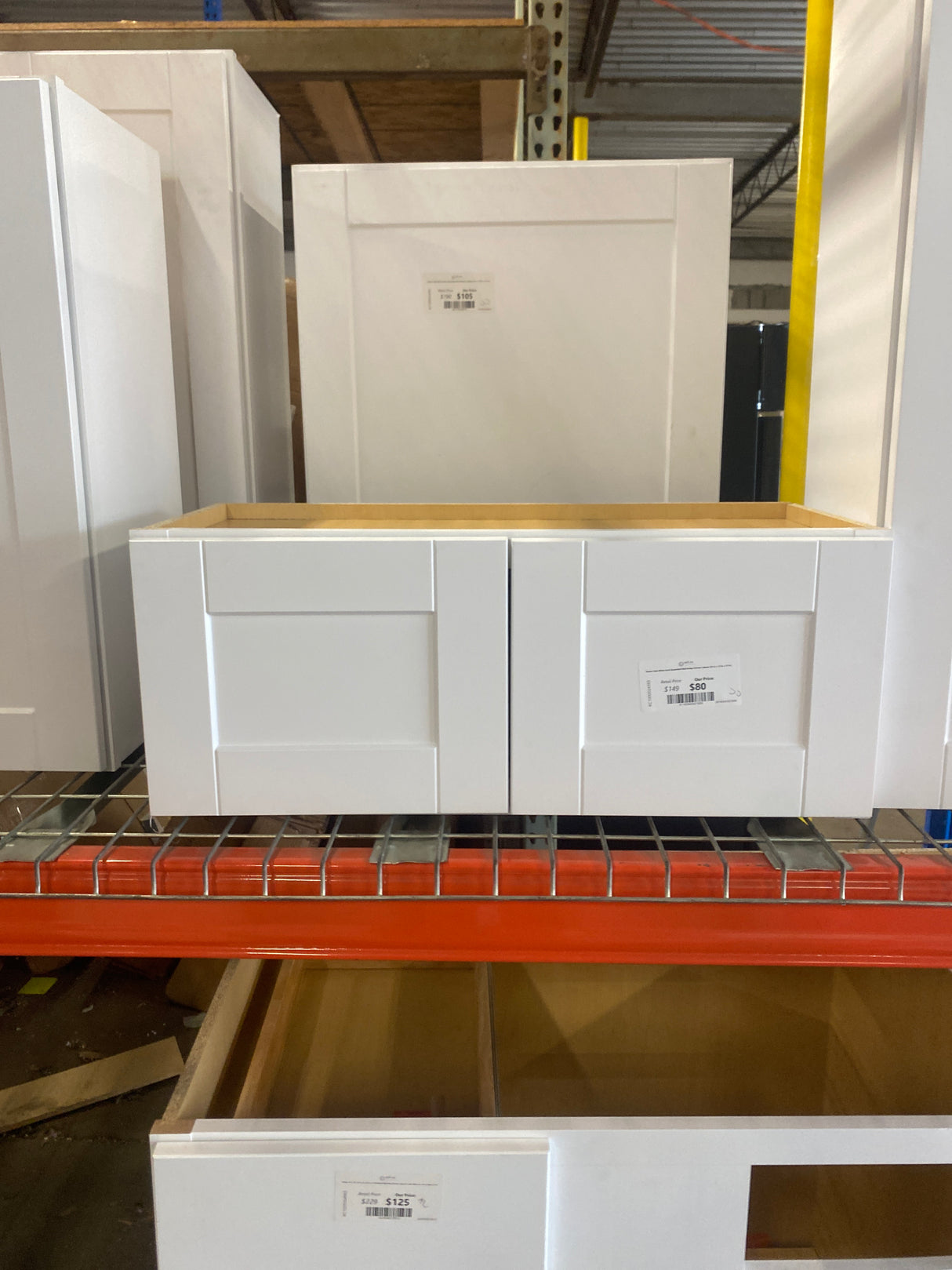 Shaker Satin White Stock Assembled Wall Bridge Kitchen Cabinet (30 in. x 12 in. x 12 in.)