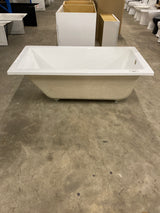 Voltaire 60 in. x 30 in. Acrylic Drop-In Reversible Drain Bathtub in White