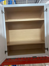 Courtland Polar White Finish Laminate Shaker Stock Assembled Wall Kitchen Cabinet 30 in. x 36 in. x 12 in.