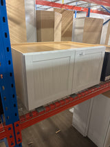 Courtland 36 in. W x 24 in. D x 18 in. H Assembled Shaker Wall Bridge Kitchen Cabinet in Polar White