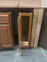 Hampton 9 in. W x 24 in. D x 34.5 in. H Assembled Full Height Door Base Kitchen Cabinet in Medium Oak