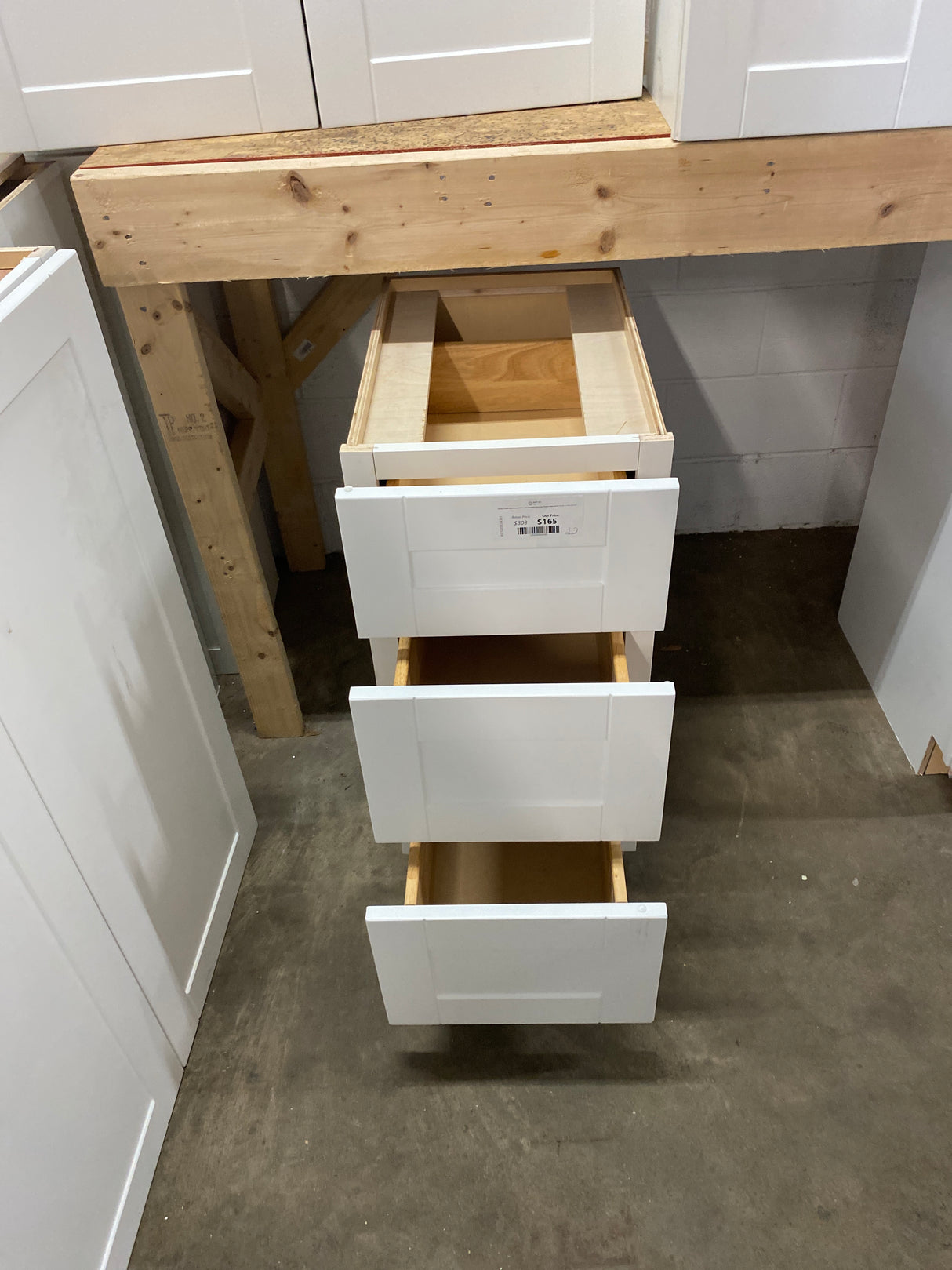 Arlington Vesper White Plywood Shaker Stock Assembled Drawer Base Kitchen Cabinet Sft Cls 15 in W x 21 in D x 34.5 in H