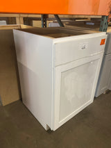 Westfield Feather White Shaker Stock Assembled Base Kitchen Cabinet (24 in. W x 23.75 in. D x 35 in. H)