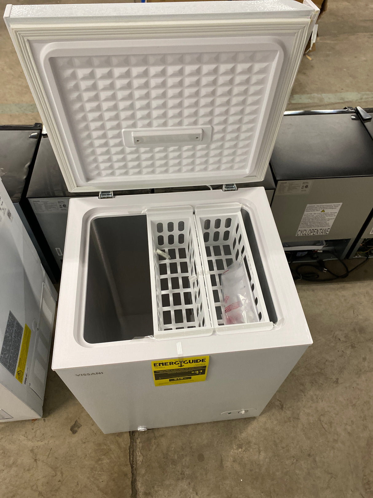 5.0 cu. ft. Manual Defrost Chest Freezer with LED Light in White Garage Ready