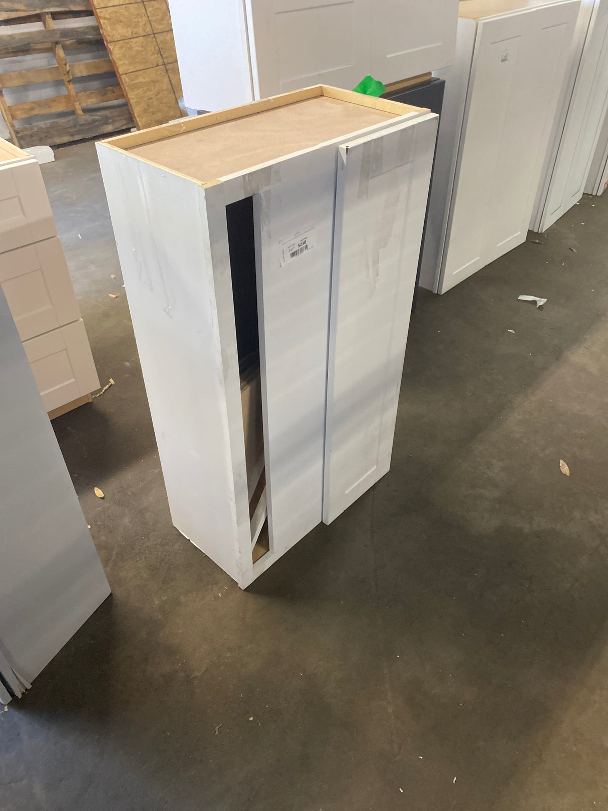 Newport 24 in. W x 12 in. D x 30 in. H Assembled Plywood Blind Wall Kitchen Cabinet in Pacific White with Soft Close LH