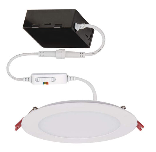 Ultra Slim 6 in. Adjustable CCT Canless New Construction & Remodel IC Rated Indoor/Outdoor LED Recessed Light Kit