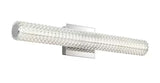 Exalto 27 in. 1 Light Chrome Modern Integrated LED 3 CCT Vanity Light Bar for Bathroom with Glass