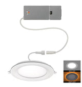 6 in. Canless Adjustable CCT Integrated LED Recessed Light Trim with Night Light 900 Lumens New Construction Remodel