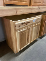 Hampton 36 in. W x 24 in. D x 34.5 in. H Assembled Sink Base Kitchen Cabinet in Natural Hickory